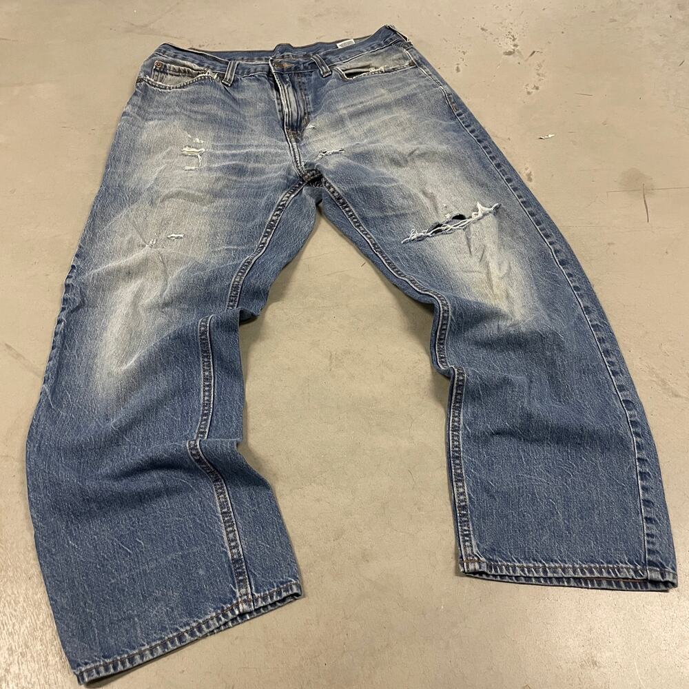 Y2K faded ripped old navy baggy jeans 34x30